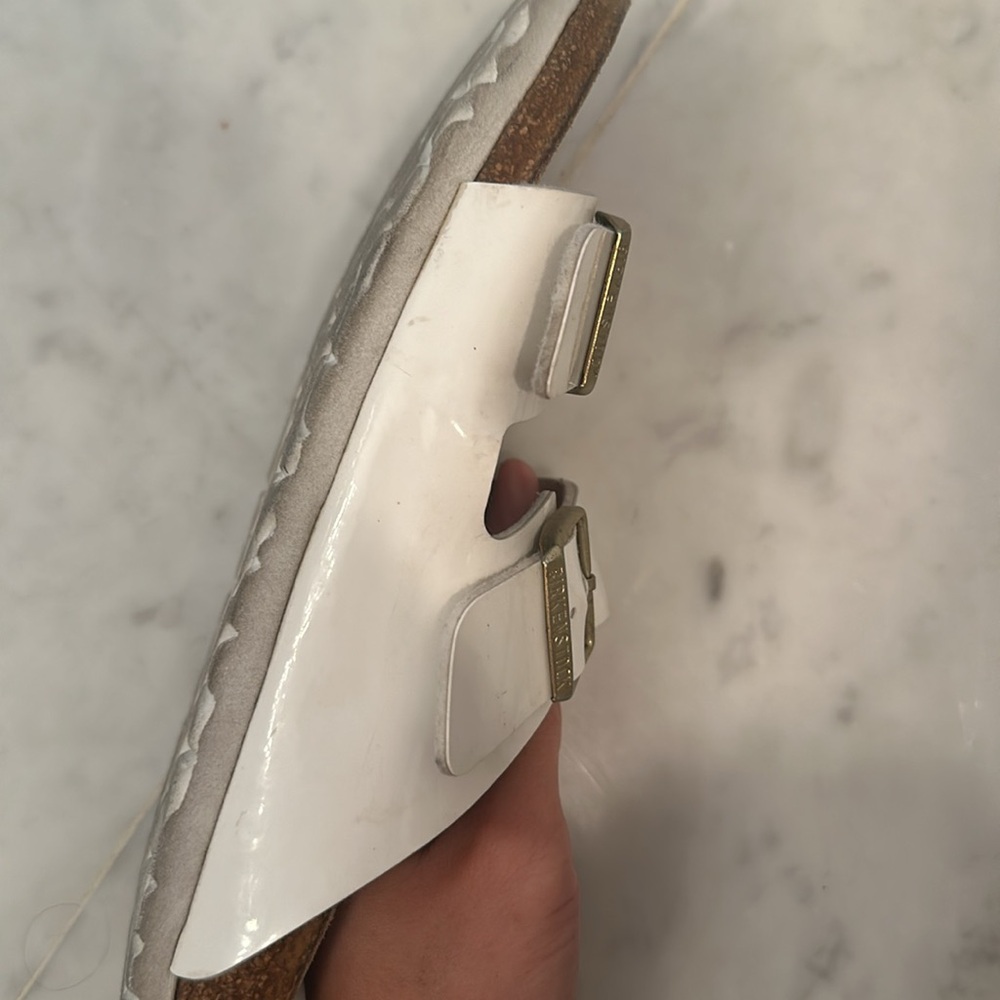 Patent white Birkenstocks - Picture 4 of 9